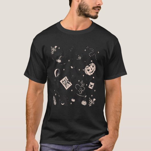 Niedliche Retro-Hexenkunst T-Shirt (Vorderseite)