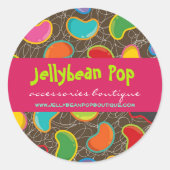Niedliche Retro Jellybohnen Pop Runder Aufkleber (Vorderseite)