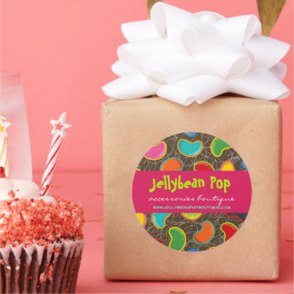 Niedliche Retro Jellybohnen Pop Runder Aufkleber