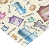 Niedliche Retro-Kaffeemaschinen mit Wasserfarbe Kurzer Tischläufer (Ecke)