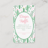 Niedliche Retro-Kaktus Floral Baby Duschdusche Win Begleitkarte (Vorderseite)