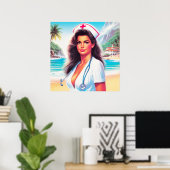 Niedliche Retro-Krankenversorgung Poster (Heimbüro)