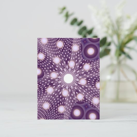 Niedliche Retro-Kreise Polnische Abstrakte Kunst Postkarte (Stehend Vorderseite)