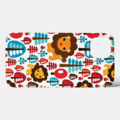 niedliche Retro Lion Kids-Illustration Case-Mate iPhone Hülle (Rückseite (Horizontal))