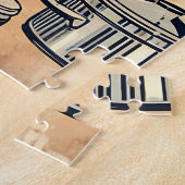 Niedliche Retro-Mama und Einzelbacken Puzzle (Seite)