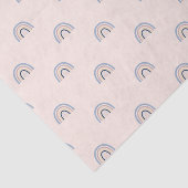 Niedliche Retro Mini Rainbows auf Peach Birthday P Seidenpapier (Ausschnitt)