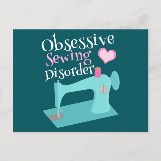 Niedliche Retro-Nähmaschine Seamstress Postkarte (Vorderseite)