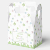 Niedliche Retro Pastel Floral Baby Dusche Geschenkschachtel (Geöffnet)