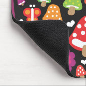 Niedliche retro Pilz-Blumenblatt-Mausunterlage Mousepad (Ecke)