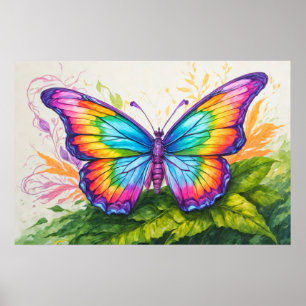 Niedliche Retro-Restrukturierung der Schmetterling Poster
