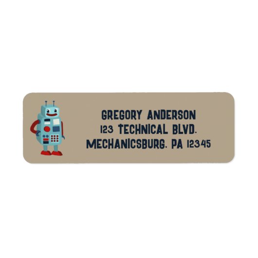 Niedliche Retro-Roboter-benutzerdefinierte Rücksen (Vorne)