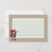 Niedliche Retro Roboter Kids-Flachbildschirm Dankeskarte (Rückseite)