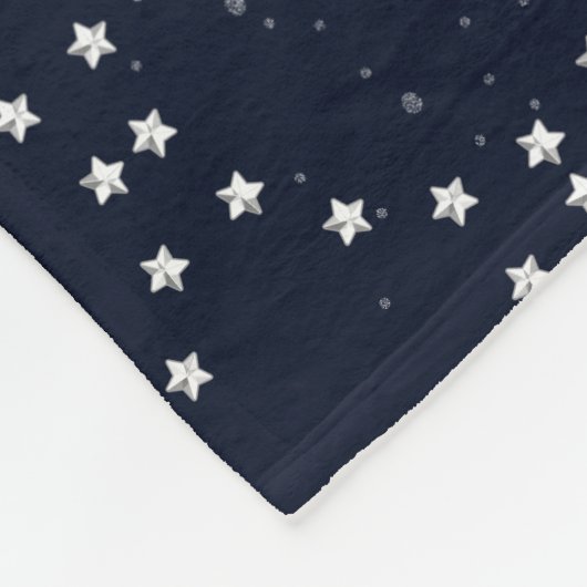 Niedliche Retro-Roboter, Planeten, fliegende Sauer Fleecedecke (Ecke)