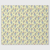 Niedliche Retro-Roboter und Computer-benutzerdefin Geschenkpapier (Flach)