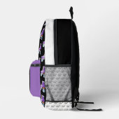 Niedliche Retro-Roller-Skaten-Musik | Monogramm Bedruckter Rucksack (Rechts)