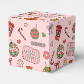 Niedliche Retro-Rosa Geschenkschachtel (Rückseite)