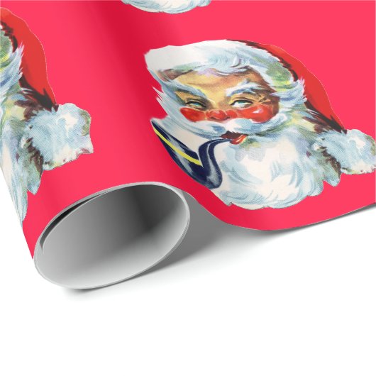 Niedliche Retro Sankt Geschenkpapier (Rolleneckpunkt)