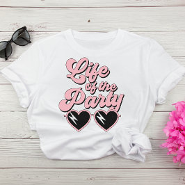 Niedliche Retro-Script-Lebensdauer des Party Bache T-Shirt
