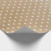 Niedliche Retro Simple White Polka Dots on Faux Kr Geschenkpapier (Ecke)