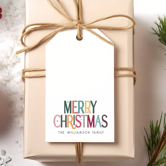 Niedliche Retro-Stars in fröhlicher Atmosphäre Geschenkanhänger