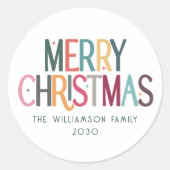 Niedliche Retro-Stars in fröhlicher Atmosphäre Runder Aufkleber (Vorderseite)