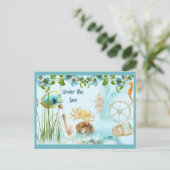 Niedliche Retro unter Meeresoberfläche Postkarte (Stehend Vorderseite)