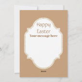 Niedliche Retro-Vintag Osterhasen-Nachricht Feiertagskarte (Rückseite)