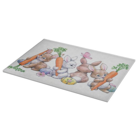 Niedliche Retro-Vintag Osterhütten Schneidebrett (Ecke)