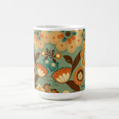 Niedliche Retro-Vintage Blume Kaffeetasse (Mittel)