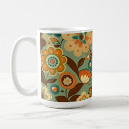 Niedliche Retro-Vintage Blume Kaffeetasse