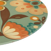 Niedliche Retro-Vintage Blume Schneidebrett (Ecke)