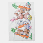 Niedliche Retro-Vintage Esaterbunnien Geschirrtuch (Vertikal)