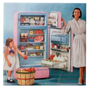 niedliche Retro-Vintage Küchendekoration Fliese