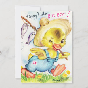 Niedliche Retro-Vintage Osterente Feiertagskarte