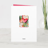 Niedliche retro Vintage Ostern-Engelsmädchen Feiertagskarte (Rückseite)