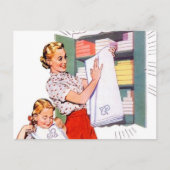 niedliche Retro-Vintage Wäsche  Postkarte (Vorderseite)