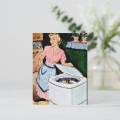 niedliche Retro-Vintage Wäsche Postkarte (Stehend Vorderseite)