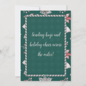 Niedliche Retro-Vintage Weihnachtskarte Feiertagskarte (Rückseite)