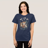 Niedliche Retro-Waldtiere Tri-Blend Shirt (Vorderseite voll)