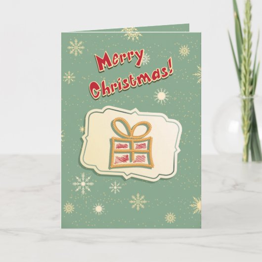 Niedliche Retro Weihnachtskarte Feiertagskarte (Vorderseite)