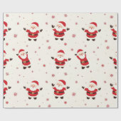 Niedliche Retro Weihnachtswrapping Paper Sheets Geschenkpapier (Flach)