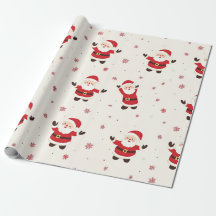 Niedliche Retro Weihnachtswrapping Paper Sheets
