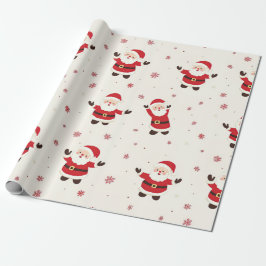 Niedliche Retro Weihnachtswrapping Paper Sheets Geschenkpapier