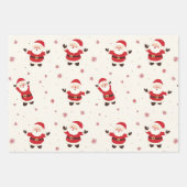 Niedliche Retro Weihnachtswrapping Paper Sheets Geschenkpapier Set (Vorderseite)