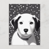 Niedliche Retro-Welpe Postkarte (Vorderseite)