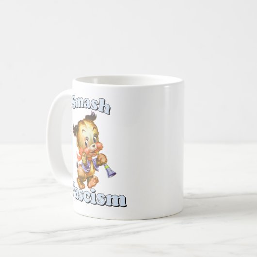 Niedliche Retro-Welpe - Schmutz Faschismus Kaffeetasse (Vorderseite Links)