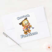 Niedliche Retro-Welpe - Schmutz Faschismus Quadratischer Aufkleber (Umschlag)