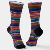 Niedliche Retrofarbenstreifen Socken (Gewinkelt)