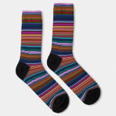Niedliche Retrofarbenstreifen Socken (Rechts)