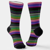 Niedliche Retrofarbenstreifen Socken (Gewinkelt)